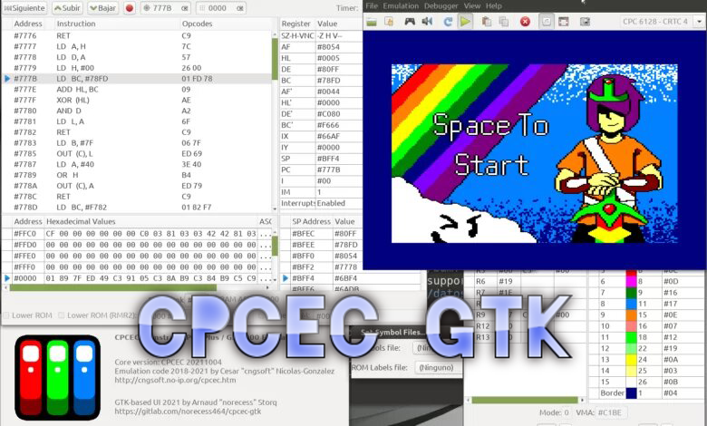 CPCEC GTK: un emulador para desarrolladores linuxeros de Amstrad CPC 2