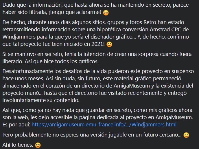 Conversión de Windjammers para CPC 7