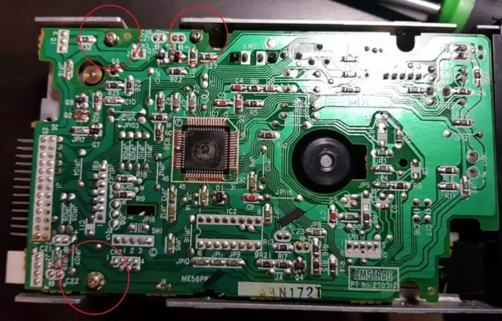 Placa inferior disquetera