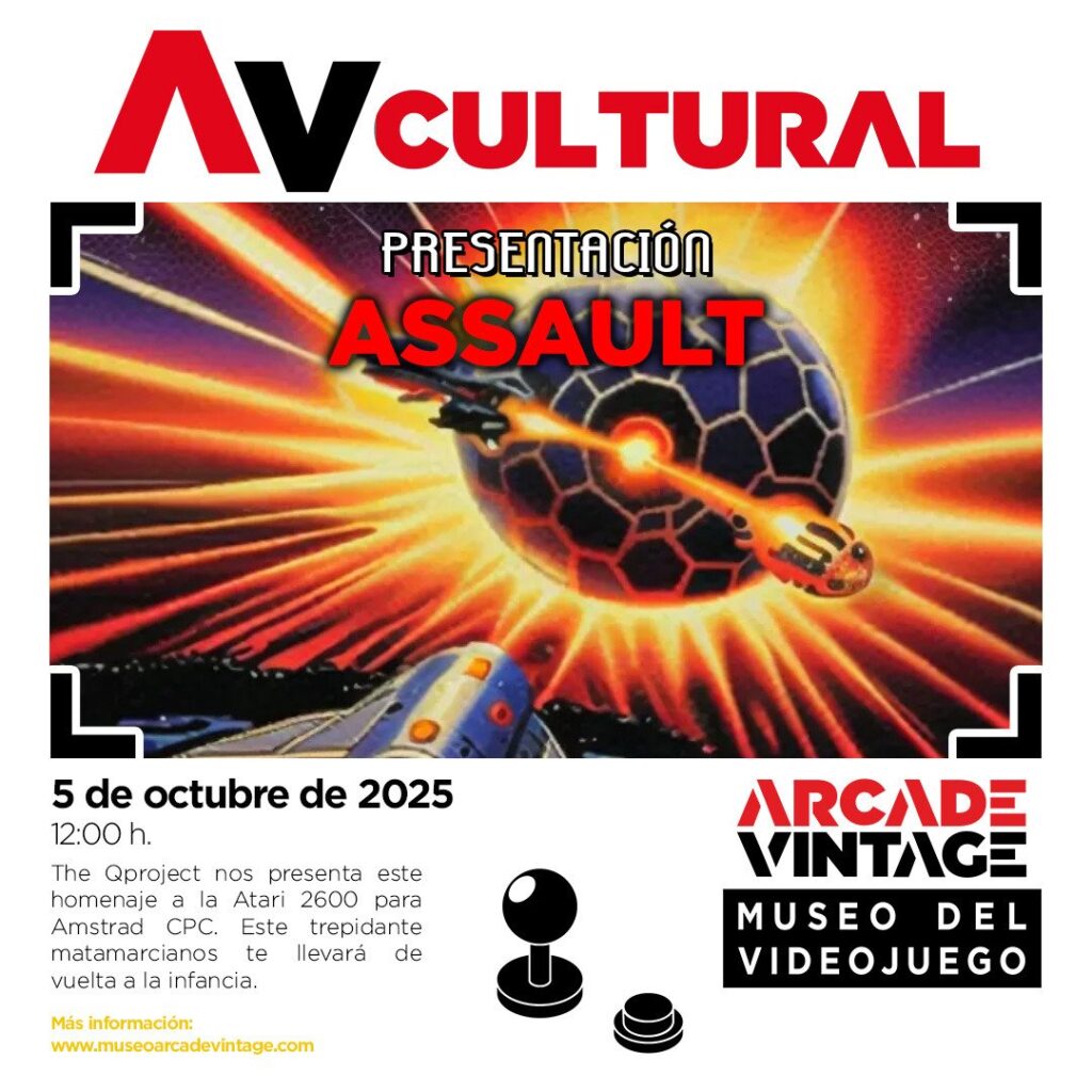 Presentación de Assault para Amstrad CPC en el Museo Arcade Vintage de Ibi 2 Presentación de Assault para Amstrad CPC en el Museo Arcade Vintage de Ibi 2