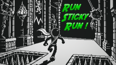 RUN STICKY RUN: carreras infinitas en blanco y negro para Amstrad CPC 3 RUN STICKY RUN: carreras infinitas en blanco y negro para Amstrad CPC 2