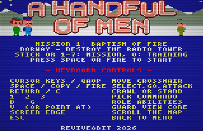 A Handful of Men: estrategia y comandos en territorio enemigo para Amstrad CPC 1